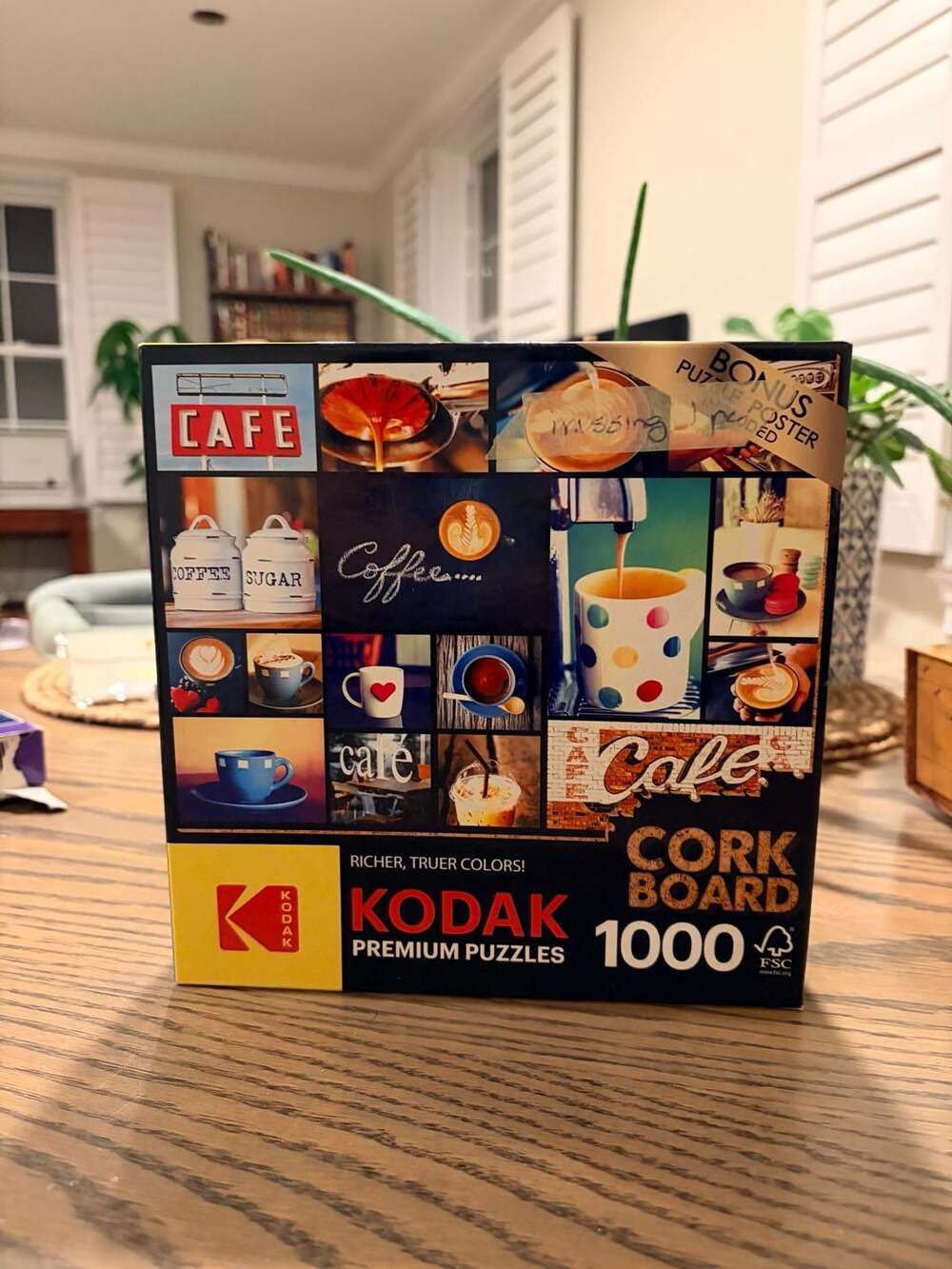 Kodak Premium Puzzles Coffee Cork Board 1000 Piece Jigsaw Puzzle
